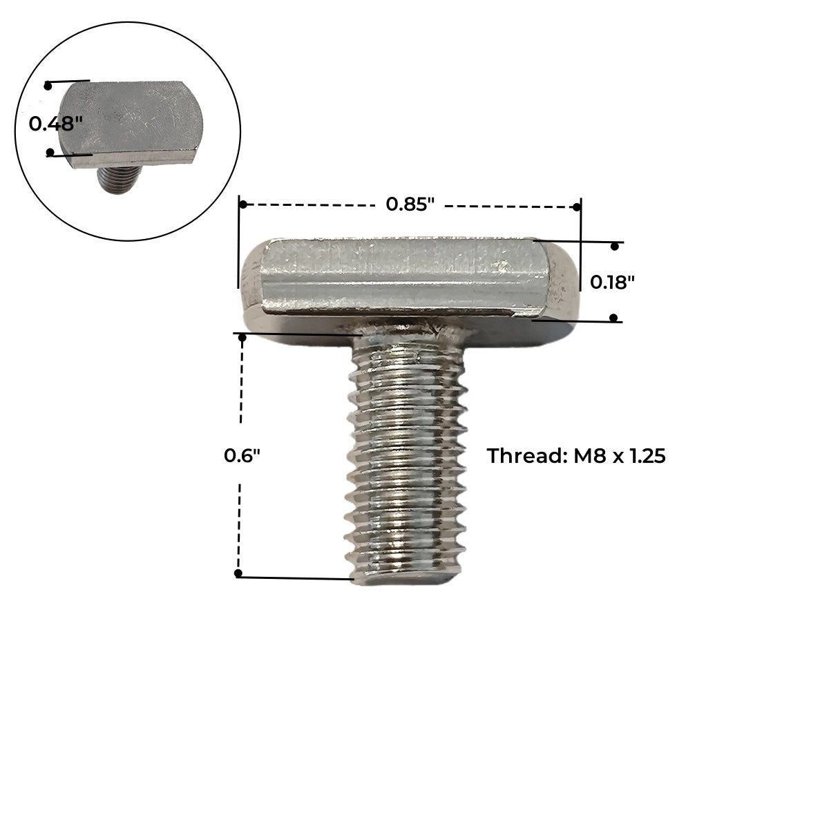M8 T - slot Bolt Set (10 pieces) - TOPOAK