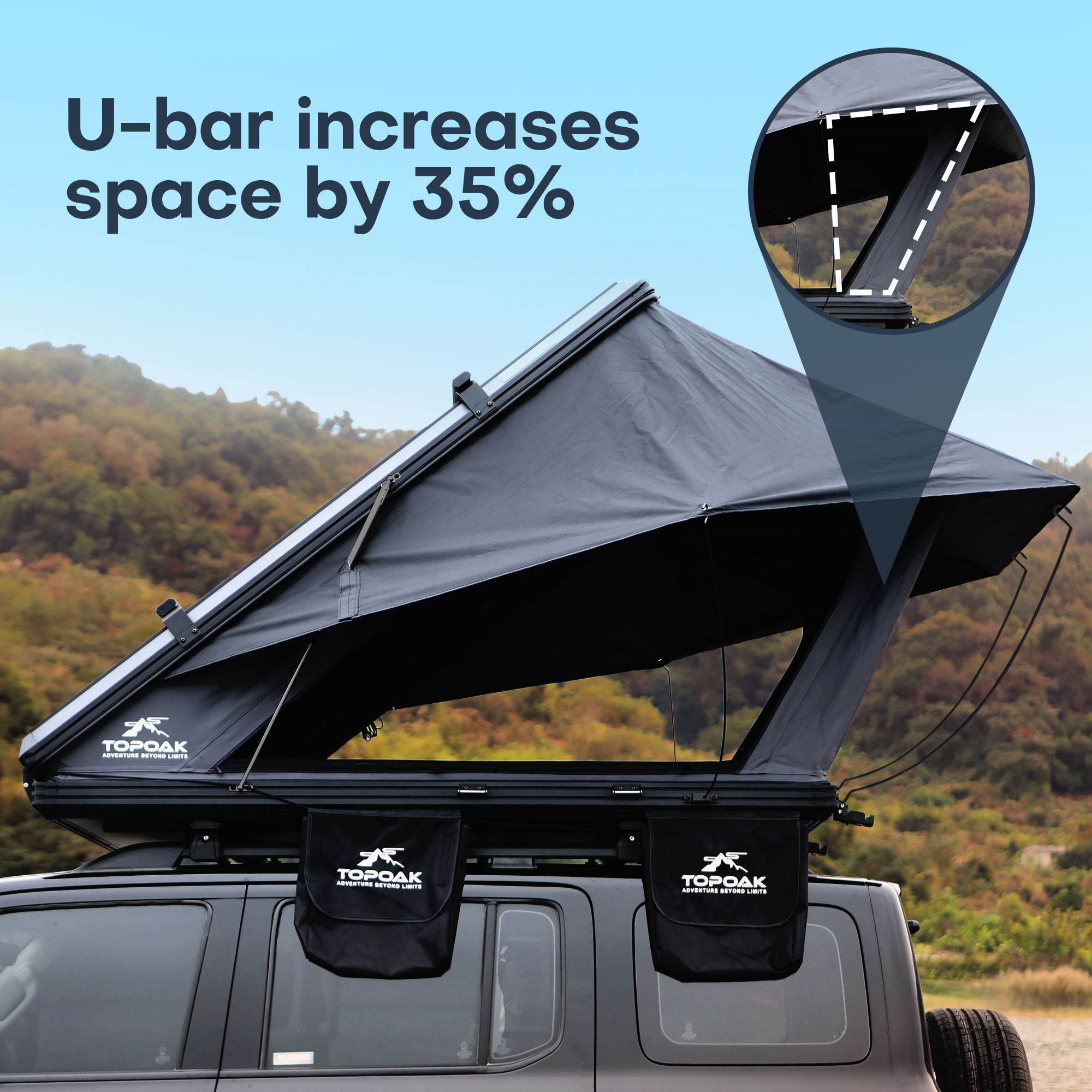 TOPOAK Galaxy Pro | Roof Tent with Full Cover Rainfly
