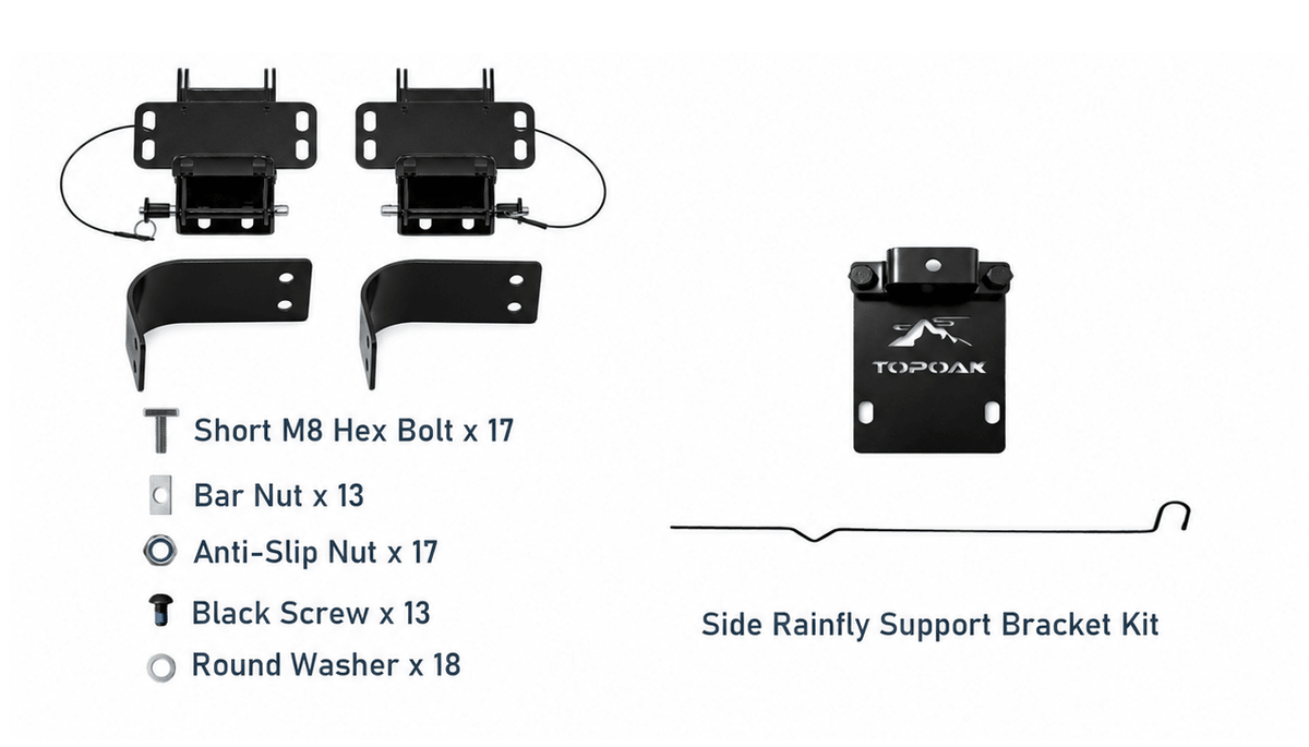 Quick-Release Awning Brackets & Rainfly Support Kit - TOPOAK