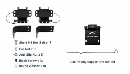 Quick-Release Awning Brackets & Rainfly Support Kit - TOPOAK