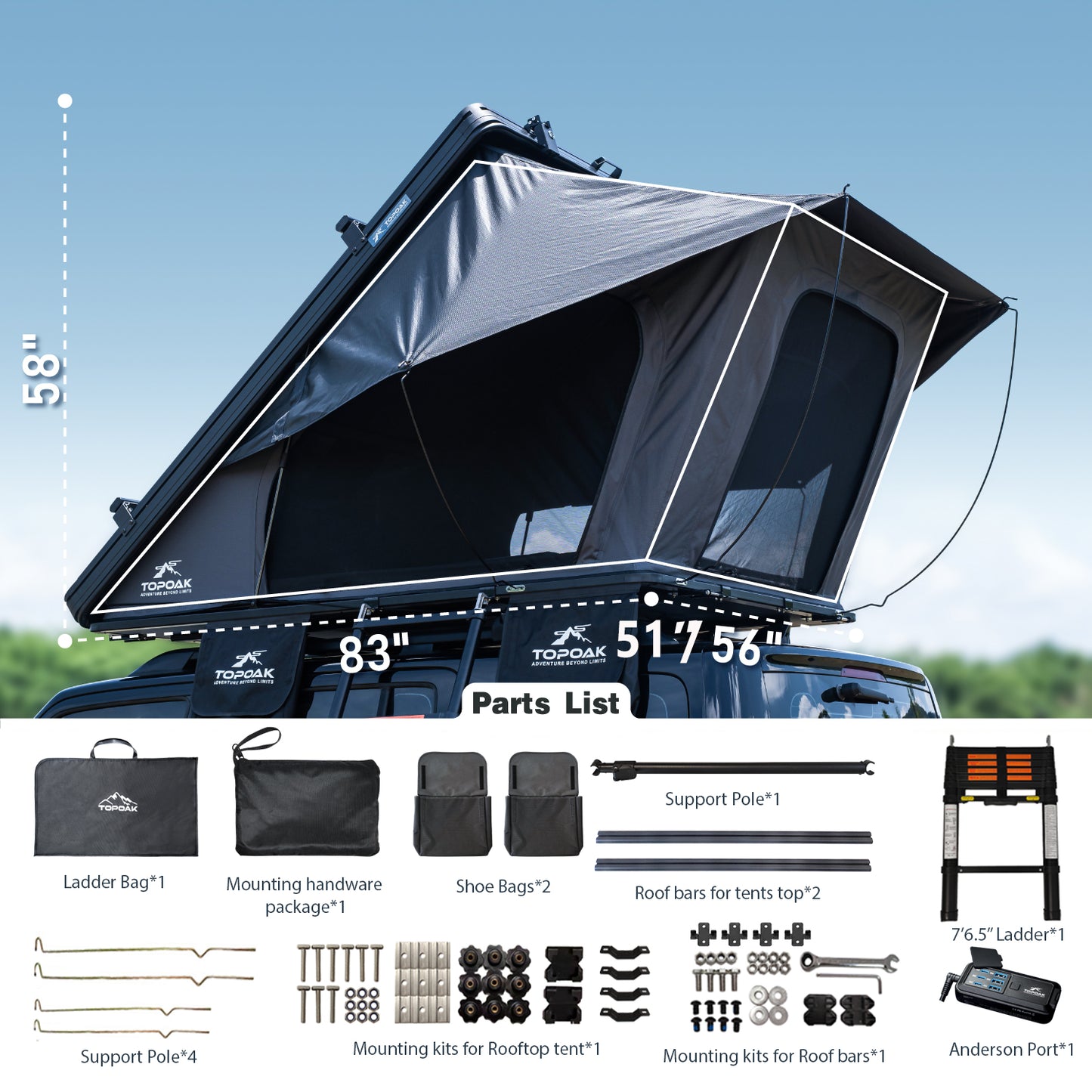 Galaxy Light | Rooftop Tent RTT - TOPOAK