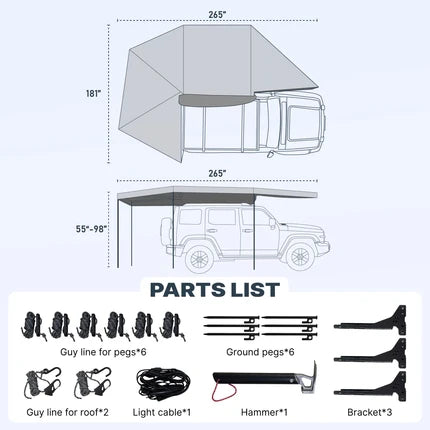 270-degree Awning（No Original Packaging）