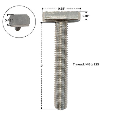 M8 T - slot Bolt Set (10 pieces) - TOPOAK