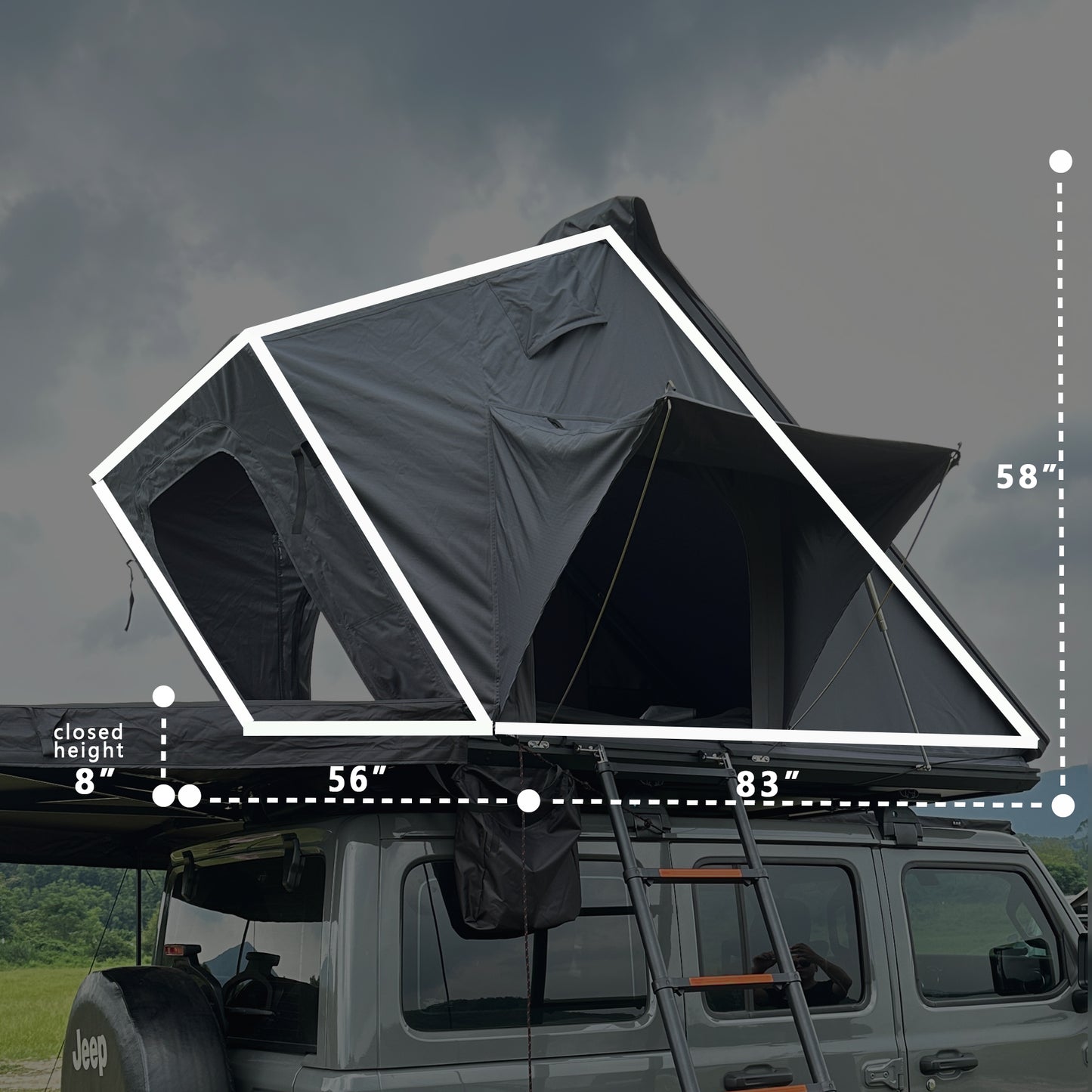 Stellar (Galaxy 2.0) | Pop Up Hard Shell Rooftop Tent RTT with Rainfly