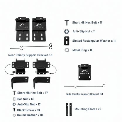 Quick-Release Awning Brackets & Rainfly Support Kit - TOPOAK