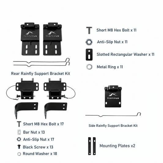 Quick-Release Awning Brackets & Rainfly Support Kit - TOPOAK