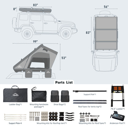 Stellar (Galaxy 2.0) | Rooftop Tent RTT - TOPOAK