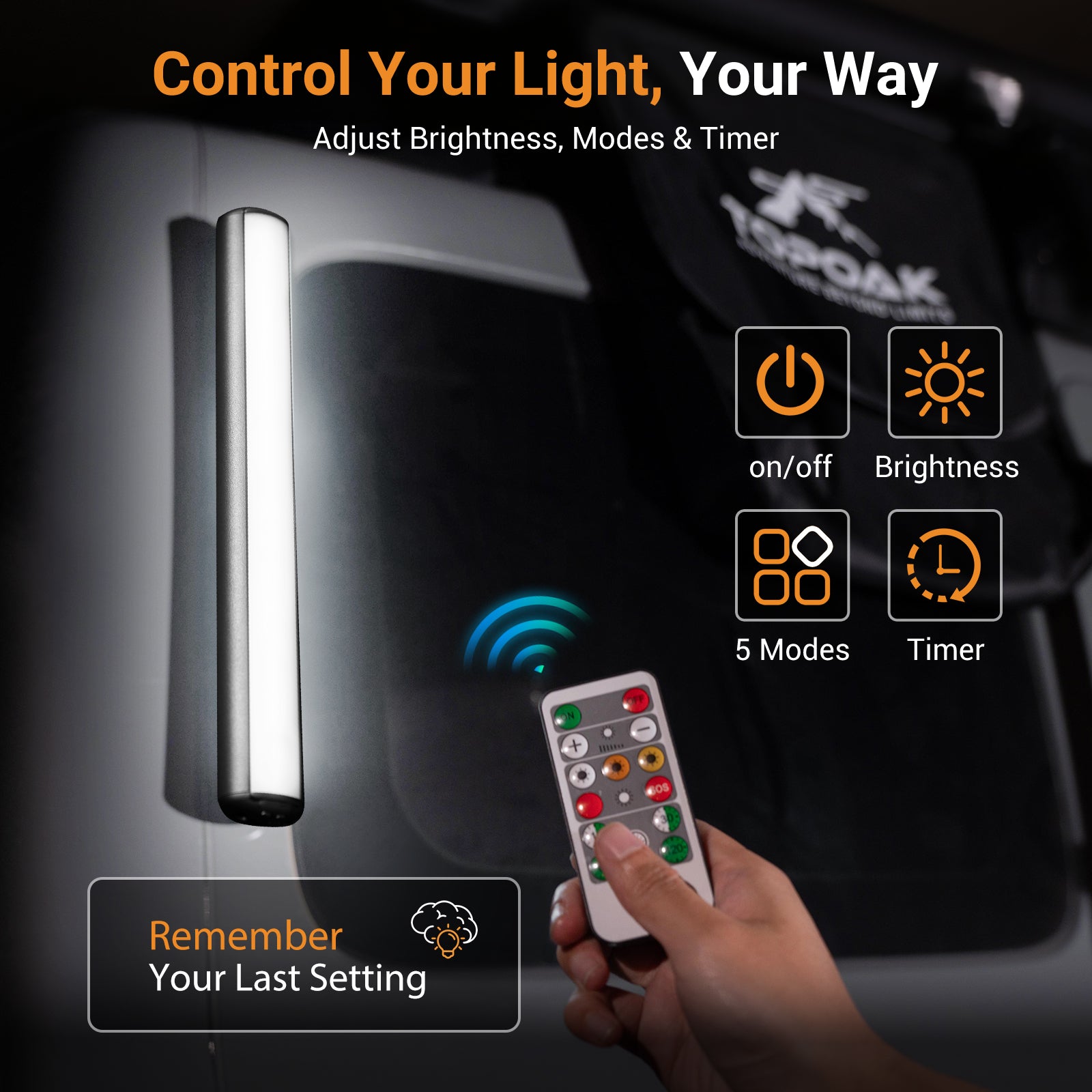 Magnetic Rechargeable LED Light - TOPOAK