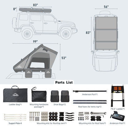 Stellar (Galaxy 2.0) | Rooftop Tent RTT - TOPOAK