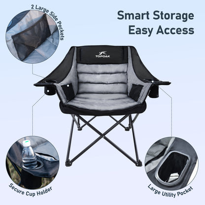 Heavy - Duty Padded Camping Chair - TOPOAK
