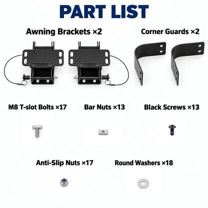 Quick-Release Awning Brackets (1 Pair) - TOPOAK