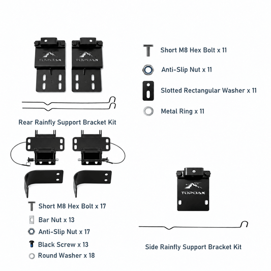 Quick-Release Awning Brackets & Rainfly Support Kit - TOPOAK