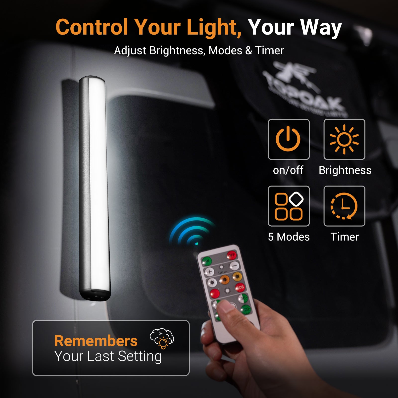 Magnetic Rechargeable LED Light - TOPOAK