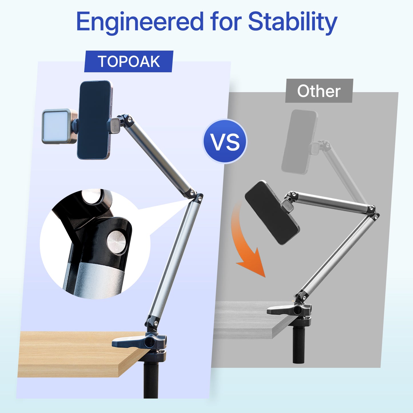 Clamp - On Magnetic Phone Mount - TOPOAK