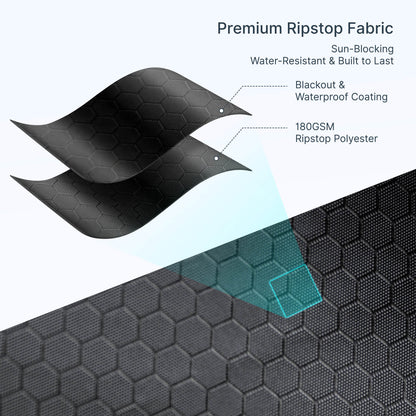 Ripstop fabric with waterproof coating for car awning