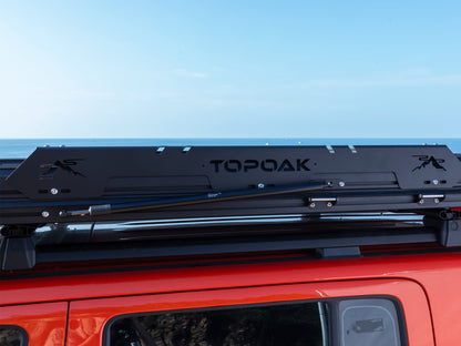 TOPOAK Nebula rooftop tent equipped with Stabilus gas struts for smooth and reliable lift support.