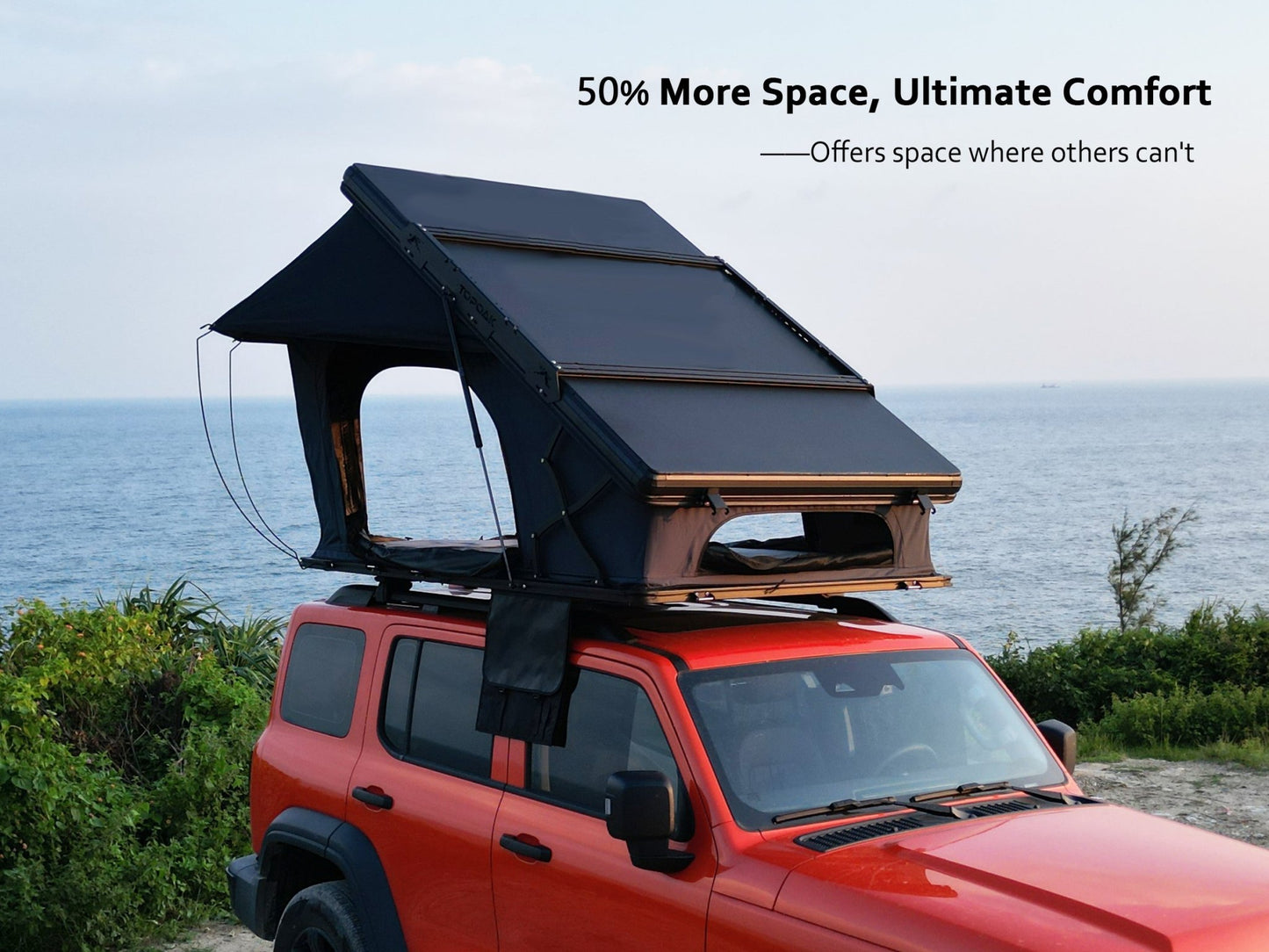 TOPOAK Nebula rooftop tent, hard shell RTT for 4-season camping with large space