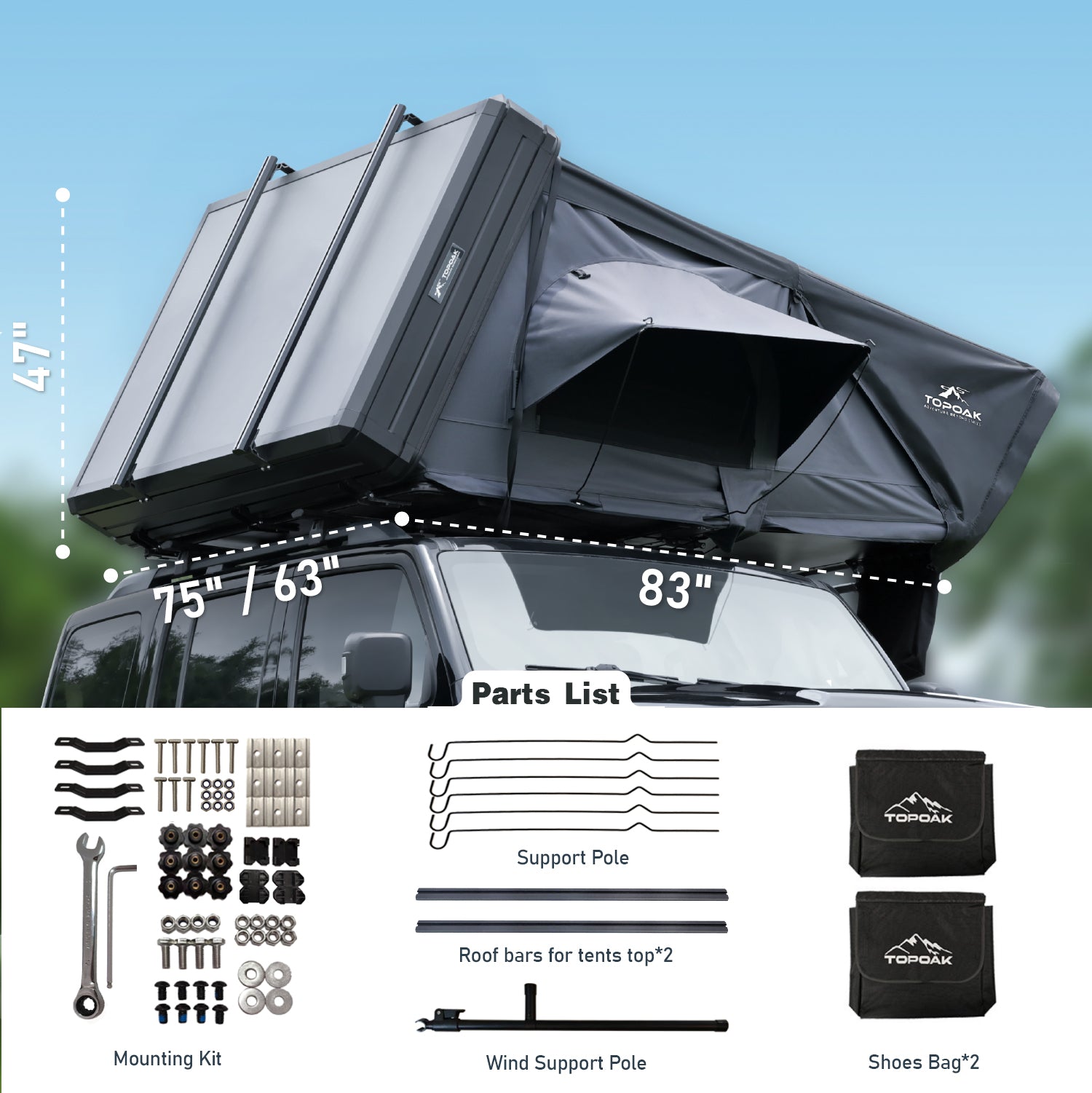 TOPOAK Vision | Large Fold Out Roof Tent